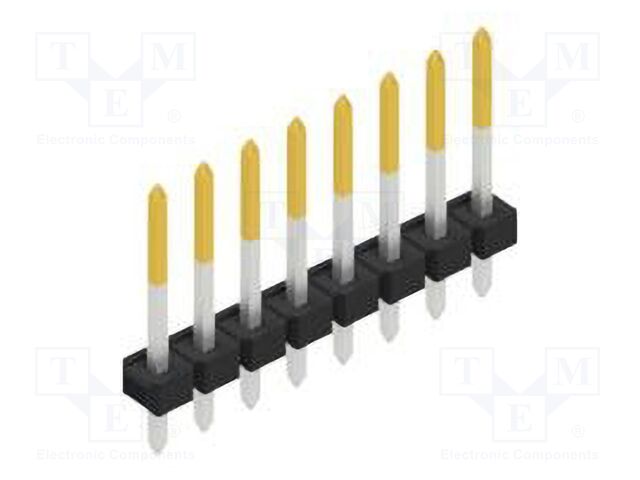 Connector: pin strips; pin header; male; PIN: 8; 2.54mm; THT; 1x8
