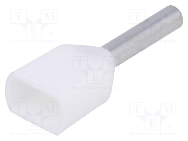 Bootlace ferrule; insulated,double; copper; Insulation: PVC; 8mm