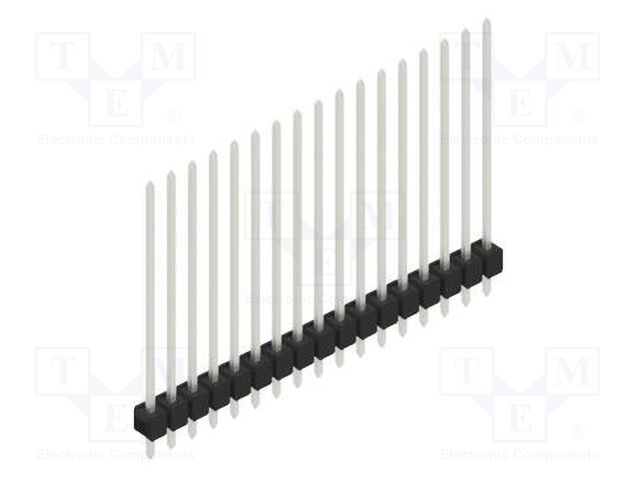 Connector: pin strips; pin header; male; PIN: 17; 2.54mm; THT; 1x17