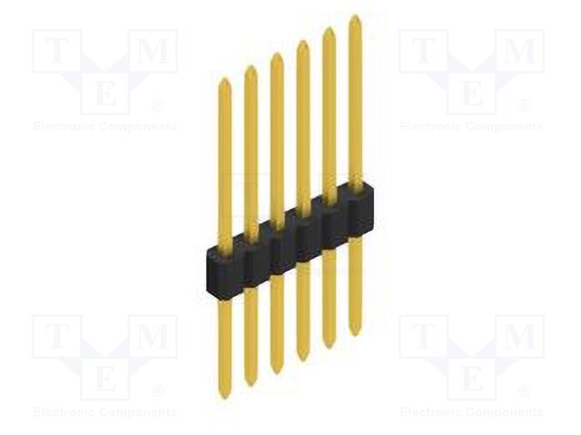Connector: pin strips; pin header; male; PIN: 6; 1.27mm; THT; 1x6