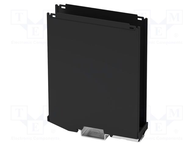 Enclosure base; with terminals; black; UL94V-0; ICS25; X: 130.9mm