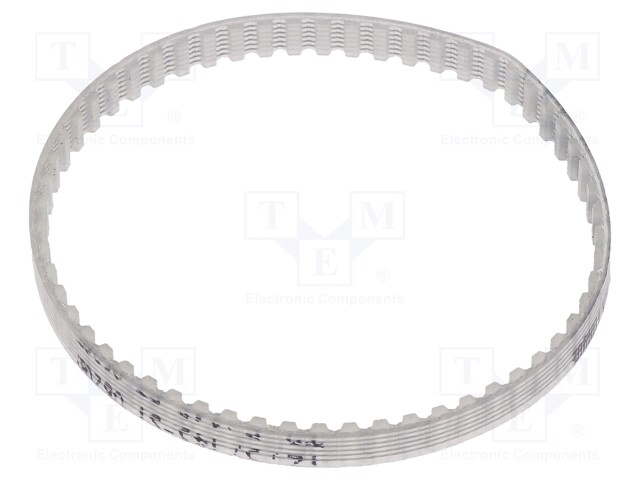 Timing belt; T2.5; W: 4mm; H: 1.3mm; Lw: 145mm; Tooth height: 0.7mm