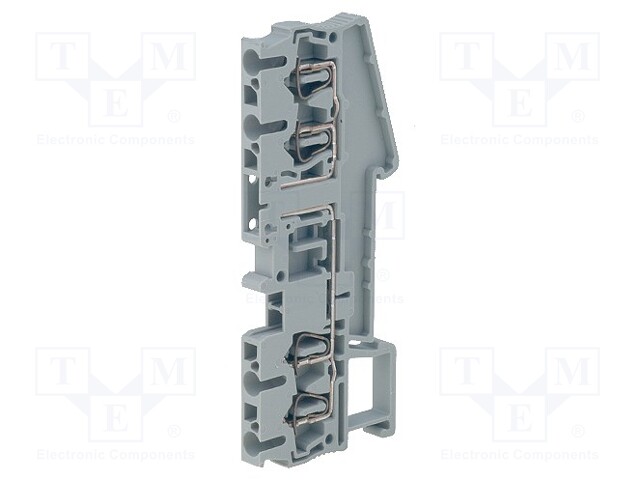 Splice terminal: rail; 0.08÷4mm2; ways: 1; grey; Width: 5.2mm; TS35