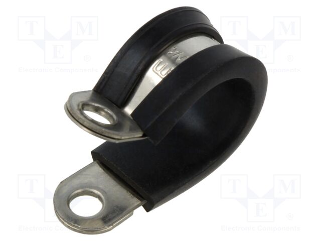 Fixing clamp; Øbundle : 16mm; W: 12mm; stainless steel