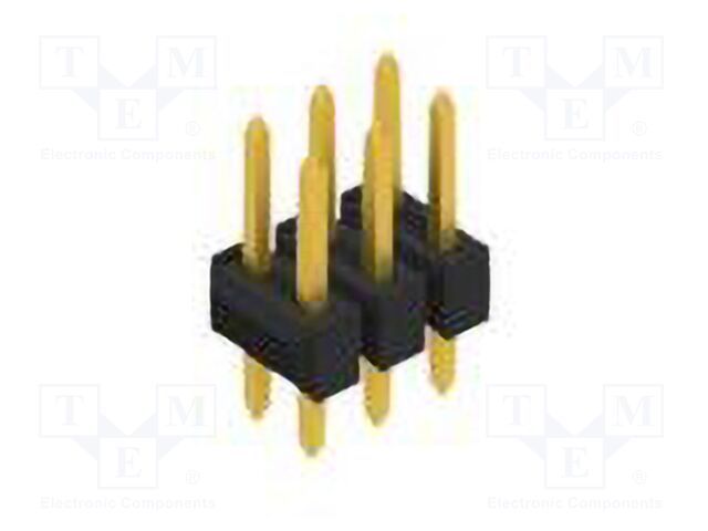 Connector: pin strips; pin header; male; PIN: 6; 2.54mm; THT; 2x3