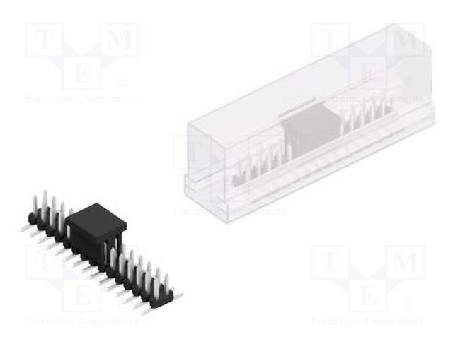 Connector: pin strips; pin header; male; PIN: 30; 2mm; SMT; 2x15