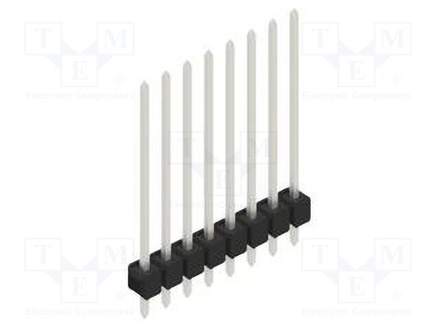 Connector: pin strips; pin header; male; PIN: 8; 2.54mm; THT; 1x8