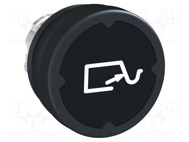 Switch: push-button; Stabl.pos: 1; 22mm; black; Illumin: none; IP66