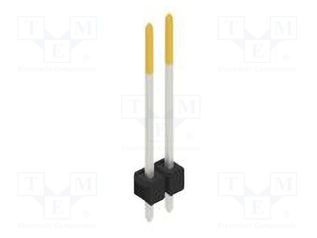Connector: pin strips; pin header; male; PIN: 2; 2.54mm; THT; 1x2