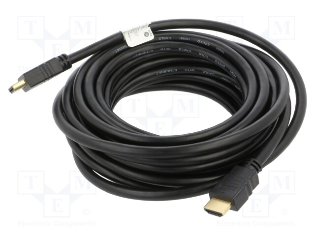 Cable; HDMI 1.4; HDMI plug,both sides; PVC; 7.5m; black; Core: CCS