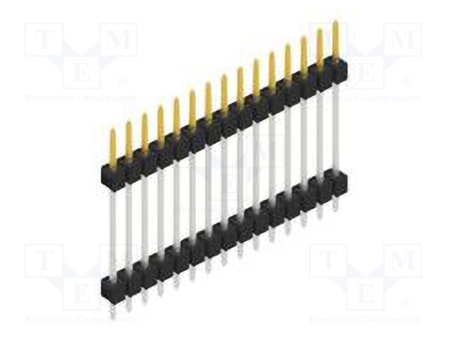 Connector: pin strips; pin header; male; PIN: 15; 2.54mm; THT; 1x15
