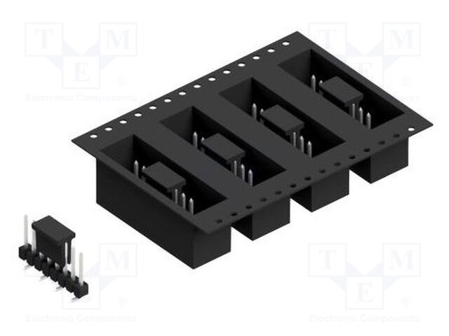 Connector: pin strips; pin header; male; PIN: 8; 2.54mm; SMT; 1x8
