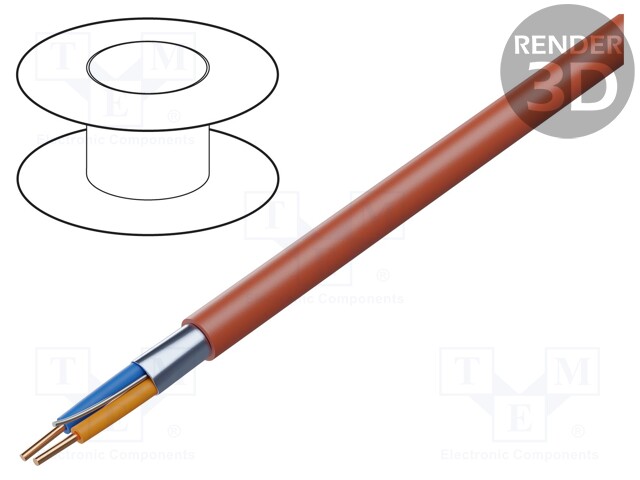 Wire: control cable; HTKSHekw FE180/PH120 E90; 2x2x0.8mm; 225V
