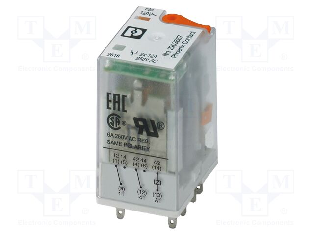 Relay: industrial; Mounting: socket