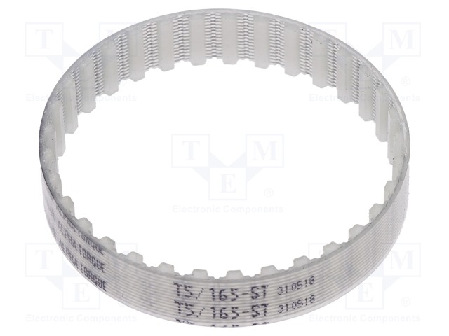 Timing belt; T5; W: 10mm; H: 2.2mm; Lw: 165mm; Tooth height: 1.2mm