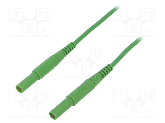 Test lead; PVC; 1m; green; 16A; Cond.cross sec: 1mm2