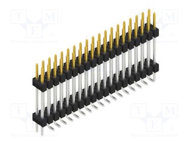 Connector: pin strips; pin header; male; PIN: 38; 2.54mm; SMT; 2x19