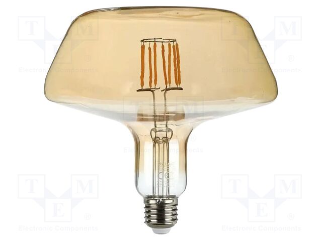 LED lamp; white warm; E27; 220÷240VAC; 620lm; 8W; 300°; 2200K; IP20