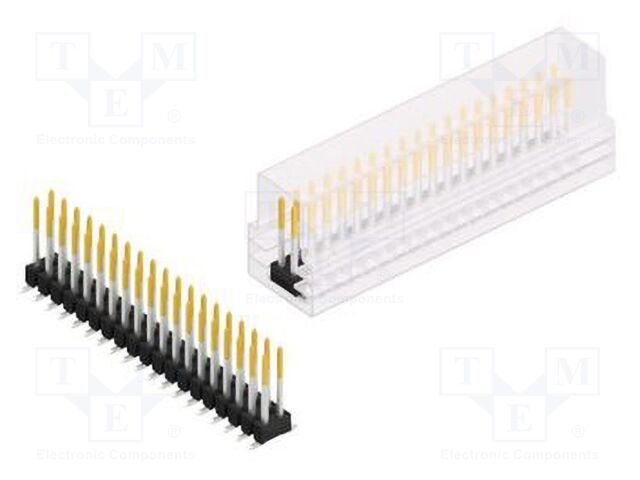 Connector: pin strips; pin header; male; PIN: 38; 2.54mm; SMT; 2x19