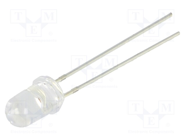 LED; 5mm; red; 12000÷14400mcd; 15°; convex