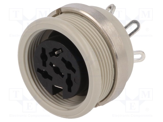 Socket; DIN; female; PIN: 6; Layout: 240°; soldering