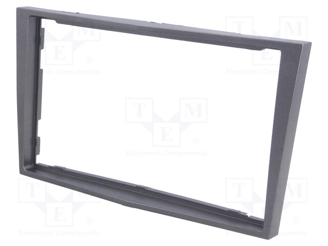 Radio mounting frame; Opel; 2 DIN; dark silver