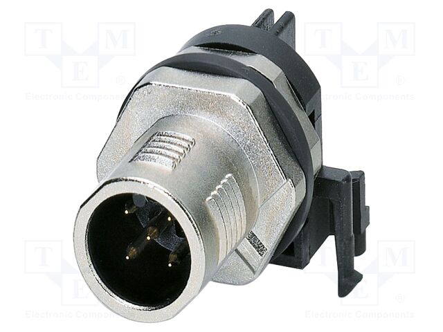 Connector: M12; socket; PIN: 5; male; 60V; angled; IP67; THR; A code