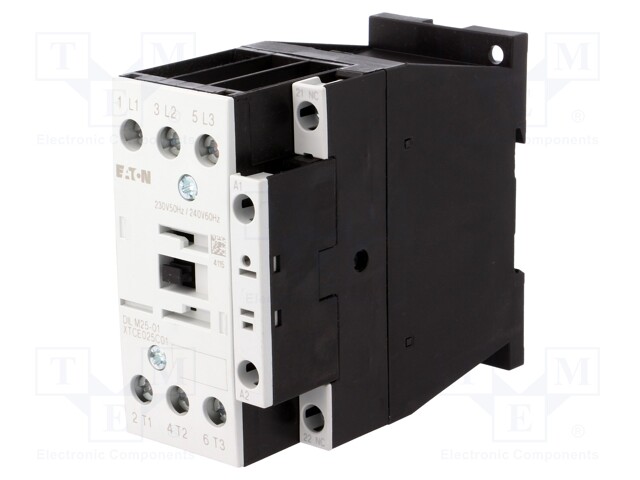 Contactor: 3-pole; NO x3; Auxiliary contacts: NC; 230VAC; 25A; 690V