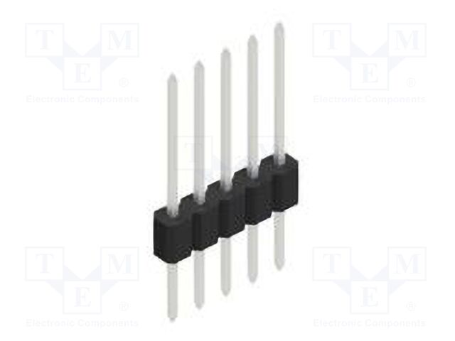 Connector: pin strips; pin header; male; PIN: 5; 1.27mm; THT; 1x5