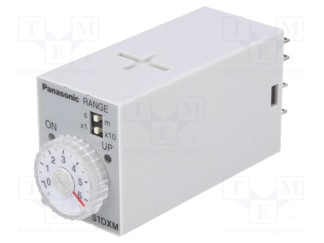Timer; 0.5s÷60min; DPDT; 250VAC/7A; 200÷220VAC; socket; -10÷50°C
