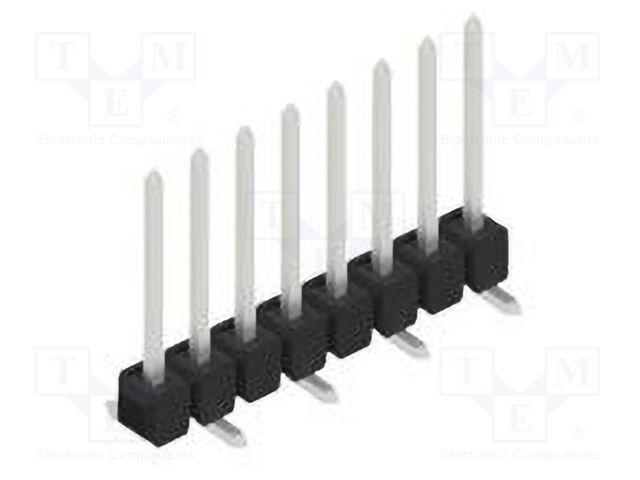 Connector: pin strips; pin header; male; PIN: 8; 2.54mm; SMT; 1x8