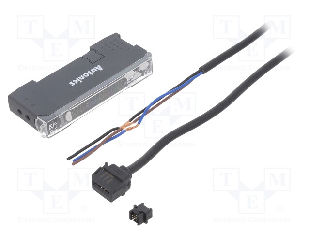 Sensor: optical fiber amplifier; PNP; IP40; Connection: lead 2m