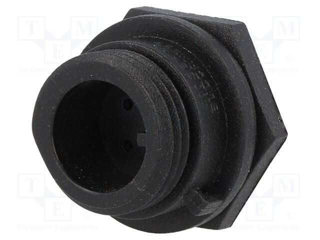 Connector: circular; socket; male; PIN: 4; w/o contacts; IP68; 125V