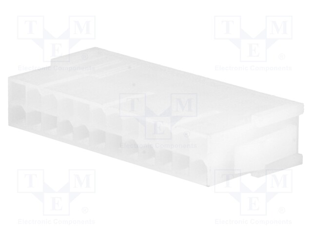 Plug; wire-wire; male; Mini-Fit Jr; 4.2mm; PIN: 24; w/o contacts