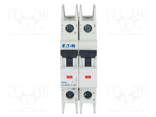 Circuit breaker; 220VDC; Inom: 10A; Poles: 2; Charact: B; 10kA; IP20