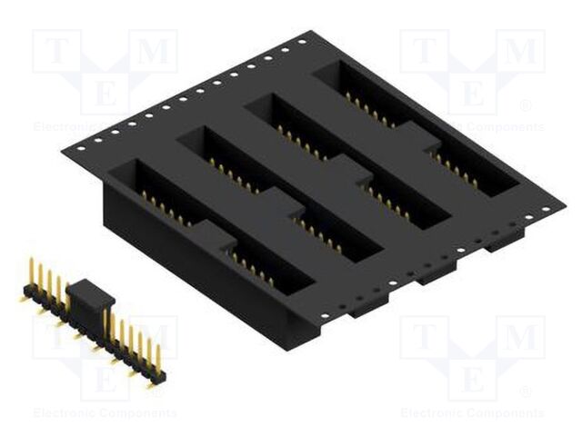 Connector: pin strips; pin header; male; PIN: 15; 2.54mm; SMT; 1x15