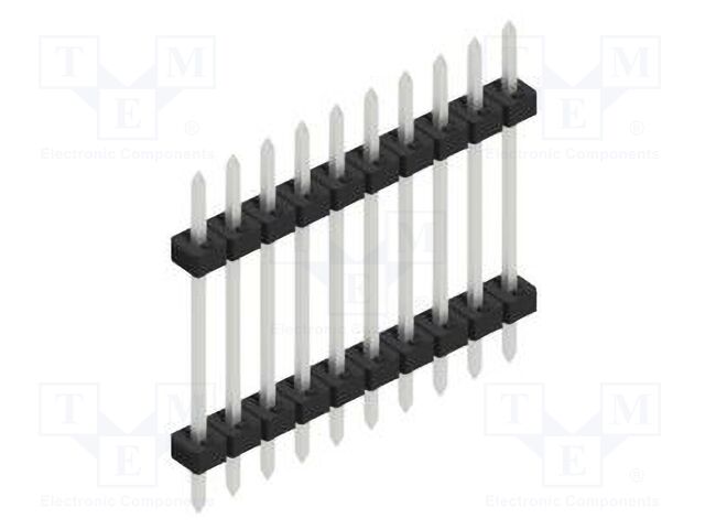 Connector: pin strips; pin header; male; PIN: 10; 2mm; THT; 1x10
