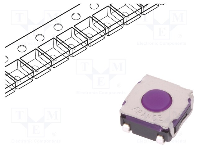 Microswitch TACT; SPST-NO; Pos: 2; 0.05A/32VDC; SMT; none; 1.5N