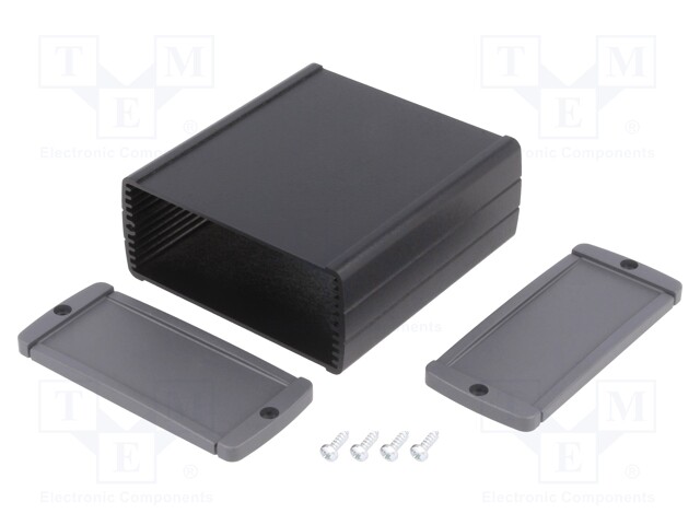 Enclosure: multipurpose; with panel; TEKAL; X: 85mm; Y: 100mm; black