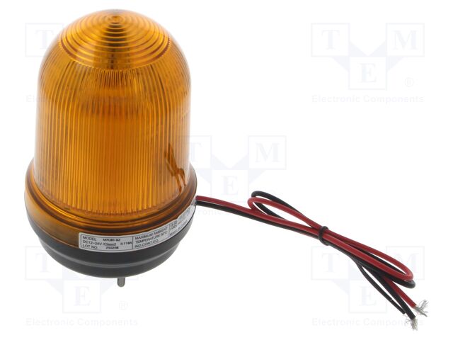 Signaller: lighting-sound; 12÷24VDC; LED; amber; IP65; MFL; 190mA