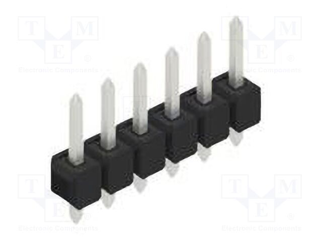 Connector: pin strips; pin header; male; PIN: 6; 2.54mm; THT; 1x6