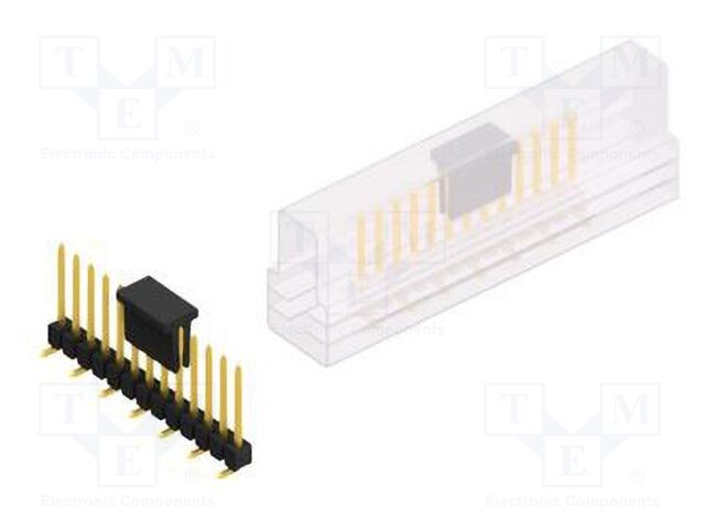 Connector: pin strips; pin header; male; PIN: 13; 2.54mm; SMT; 1x13