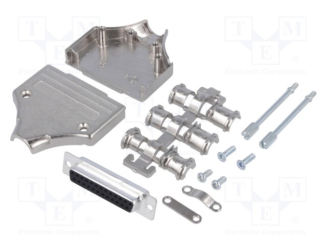 D-Sub; PIN: 25; plug; female; stamped and formed contacts