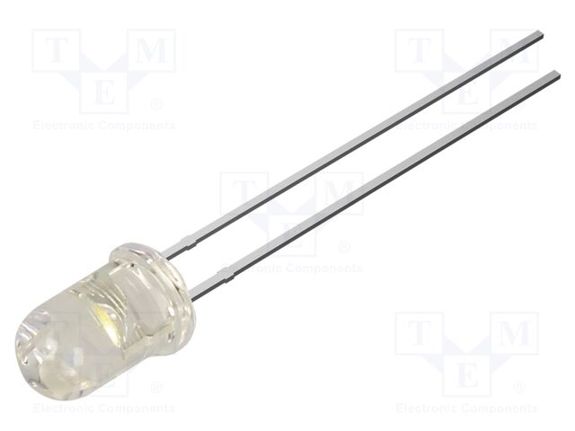 LED; white warm; 5mm; 30000mcd; 30°; Front: convex; 2.9VDC; round