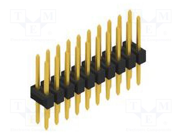 Connector: pin strips; pin header; male; PIN: 20; 2.54mm; THT; 2x10