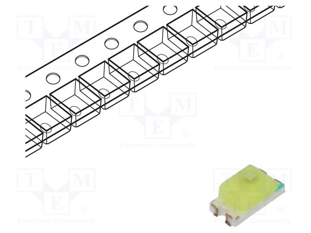 LED; white cold; SMD; 1608; 400÷450mcd; 8500-18000K; 120°; 7.5÷13mA