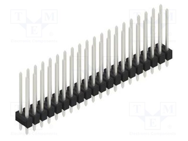Connector: pin strips; pin header; male; PIN: 40; 2.54mm; THT; 2x20