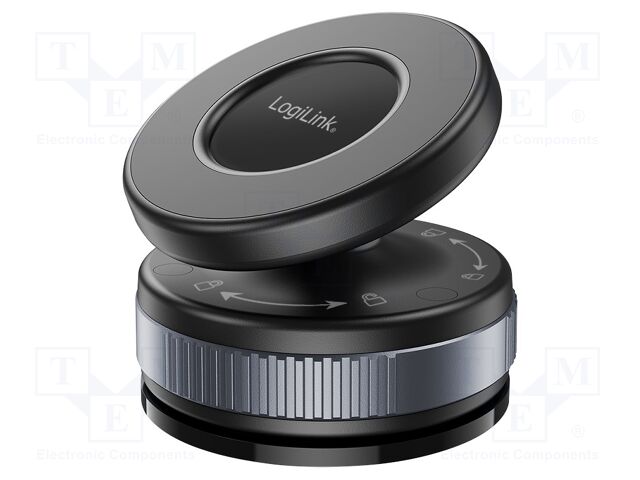 Car holder; black; for dashboard,for windscreen; Enclos.mat: ABS