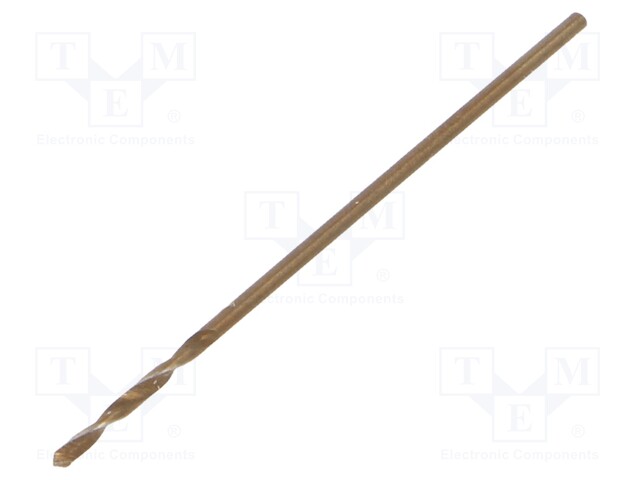 Drill bit; for metal; Ø: 0.8mm; HSS; Features: grind blade
