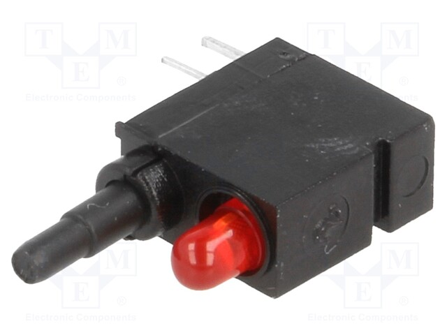 Switch: push-button; Pos: 2; SPDT; 0.5A/60VAC; 0.5A/60VDC; red; 5N